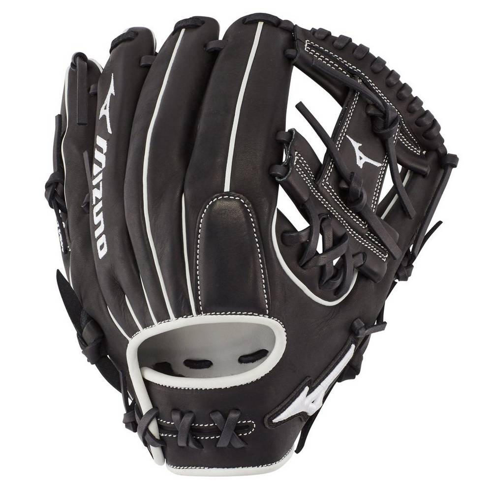 Luva Mizuno Softball Pro Select Fastpitch 11.75" - Mulher - Pretas - BNIUH7061